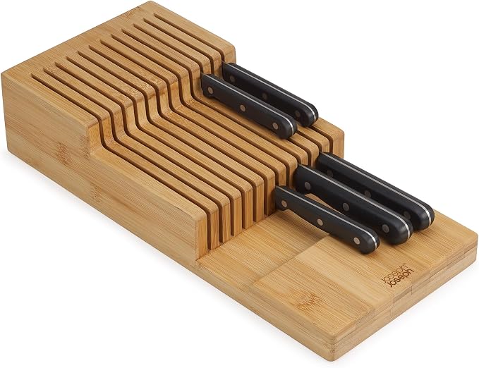 Joseph Joseph DrawerStore Knife Organizer, holds up to 12+ knives, Kitchen Organization & Drawer Storage, Bamboo by Unknown