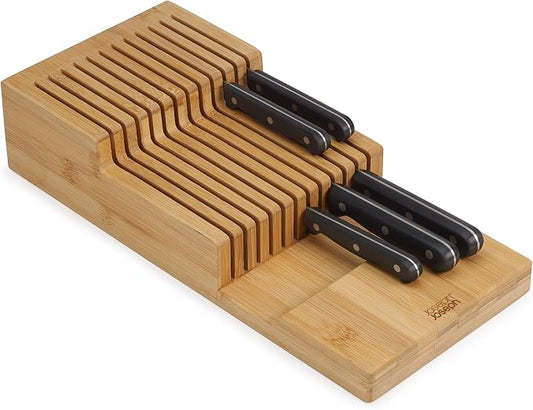 Joseph Joseph DrawerStore Knife Organizer, holds up to 12+ knives, Kitchen Organization & Drawer Storage, Bamboo by Unknown
