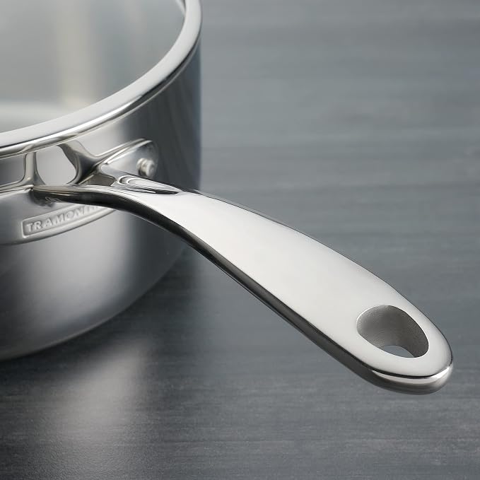 Tramontina Boston Tri-Ply Clad Stainless Steel 3-Quart Sauce Pan with Lid - Image 5