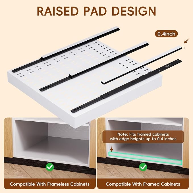 Pull Out Cabinet Organizer, 21"Deep Slide Out Drawers for Kitchen Cabinets - Image 4