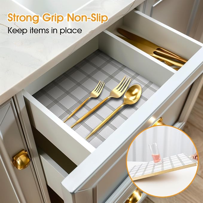 Shelf and Drawer Liner for Kitchen Cabinet Non-Adhesive Non Slip - Image 2