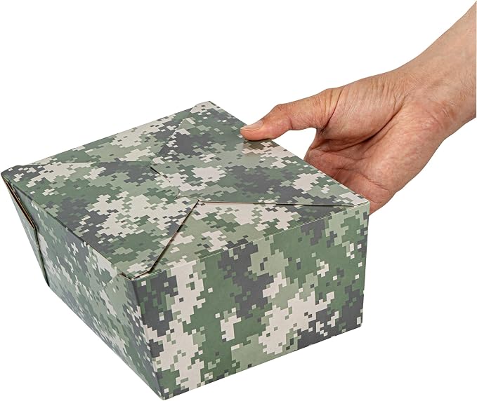 Restaurantware Paper Food Box 50 Count 90 Oz Leakproof Paper Lunch Box Greaseproof Food Container Tab-Lock Design 8.5 x 6.2 x 3.5 Inches Green - Image 14