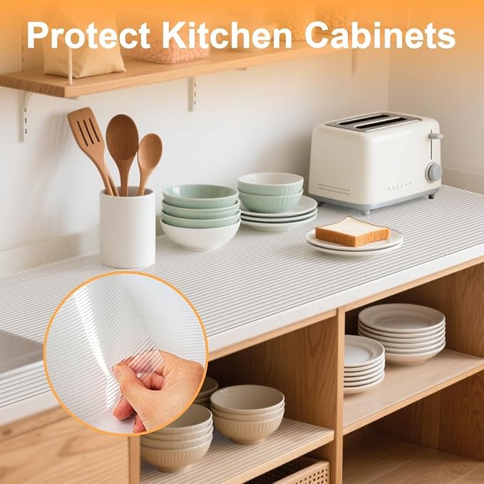 FEXIA Shelf Liner 24IN x 30FT for Kitchen Cabinet Drawer, Fridge Liner - Image 6