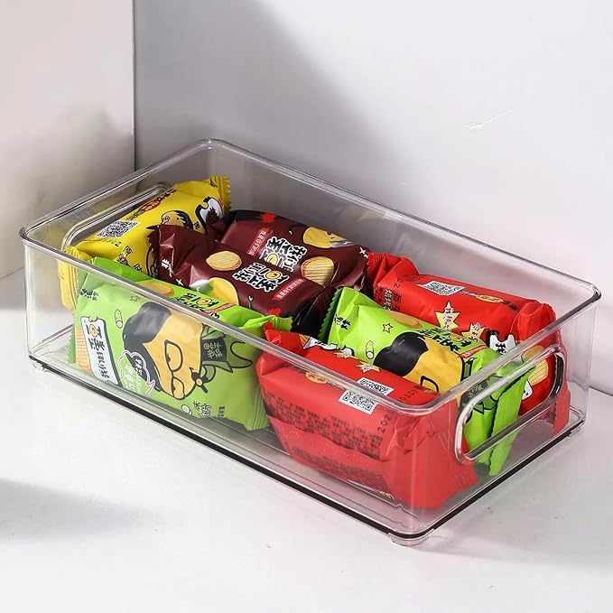 Ytteve Clear Plastic Storage Bins, Pantry Organizers and Storage Containers Fridge Organizer Bins for Organizing Home Kitchen Under Sink Bathroom Refrigerator Freezer Laundry Room (Clear, 2 L) - Image 6