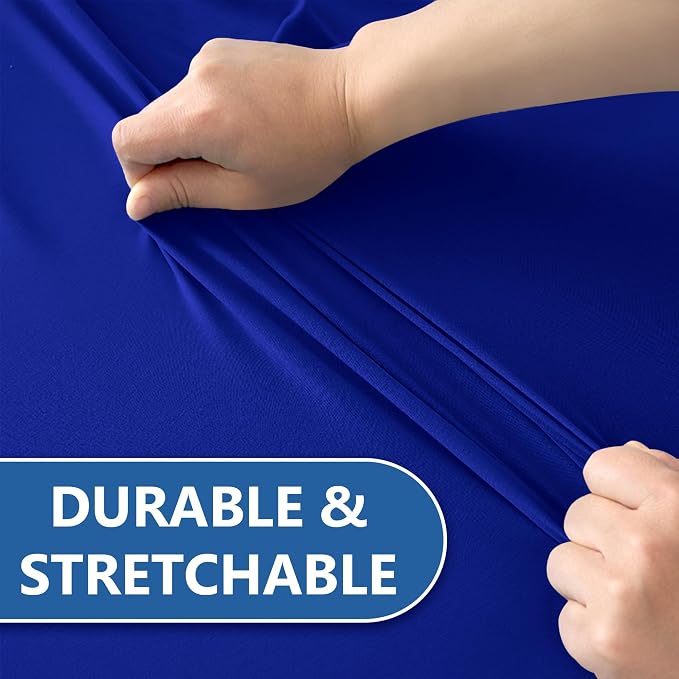Cocktail Table Covers-Spandex Round High Top Table Cloths Party Royal Blue - Image 8