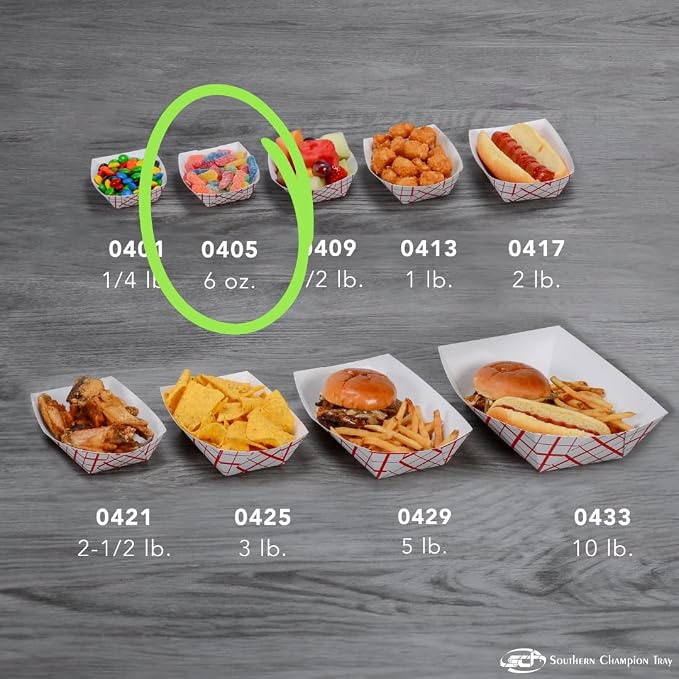 Southern Champion Tray 0405 #40 Southland Paperboard Red Check Food Tray, 6 oz Capacity (Case of 1000) - Image 6