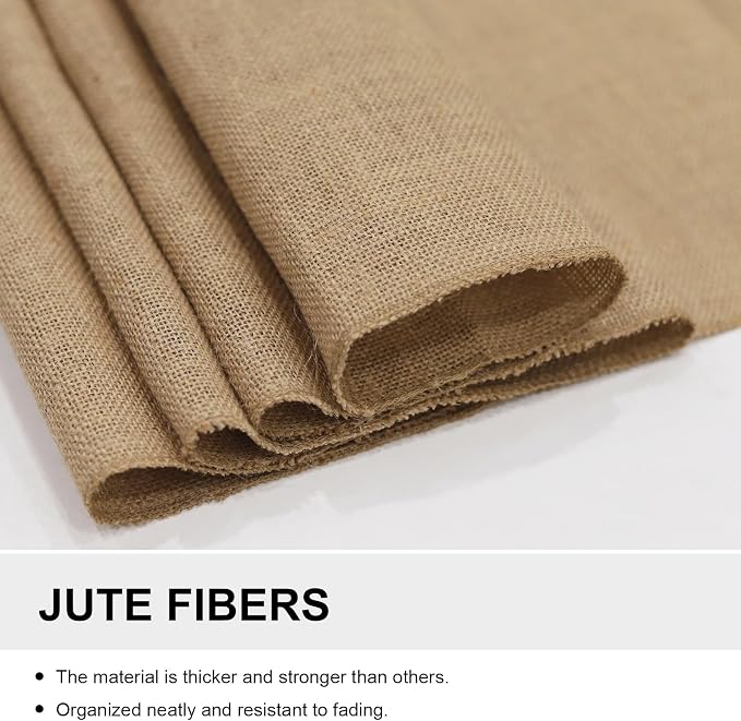12 Pack Burlap Table Runners 12x108 Inch - Natural Jute Rustic Farmhouse Table Runner Decor for Western Wedding, Farmhouse Party, Holiday & Kitchen Dining Table (Brown, 12x108 12PC) - Image 4