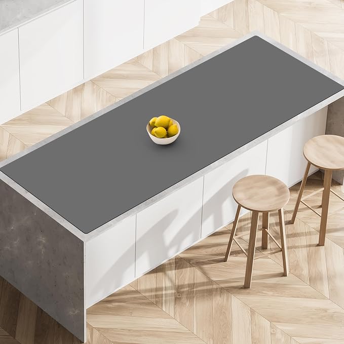 Silicone Mats for Kitchen Counter, 78.7''x 23.6'' (200cmx60cm) Largest Heat Resistant Counter Mat Kitchen Island Waterproof Thicken Non-slip Countertop Protector Mat, Dark Gray by WelcometoULTIBE