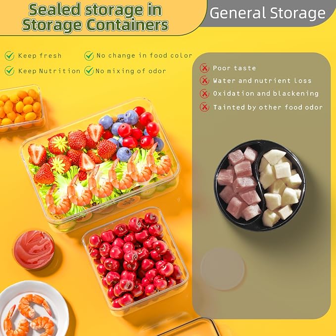 50 PCS Food Storage Containers with Lids Airtight (25 Lids & 25 Containers) | Reusable Plastic Leakproof Meal-Prep Container for Kitchen Storage Organization Microwave/Dishwasher Safe with Labels & Pen - Image 5