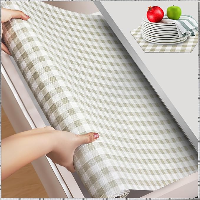 Beautysaid Shelf and Drawer Liner for Kitchen Cabinet Non Adhesive Non Slip by Beautysaid