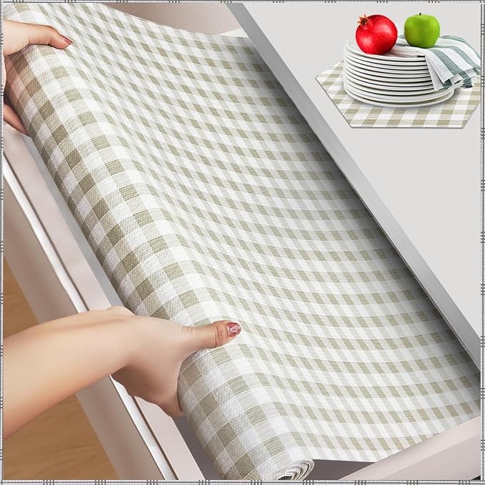 Beautysaid Shelf and Drawer Liner for Kitchen Cabinet Non Adhesive Non Slip by Beautysaid