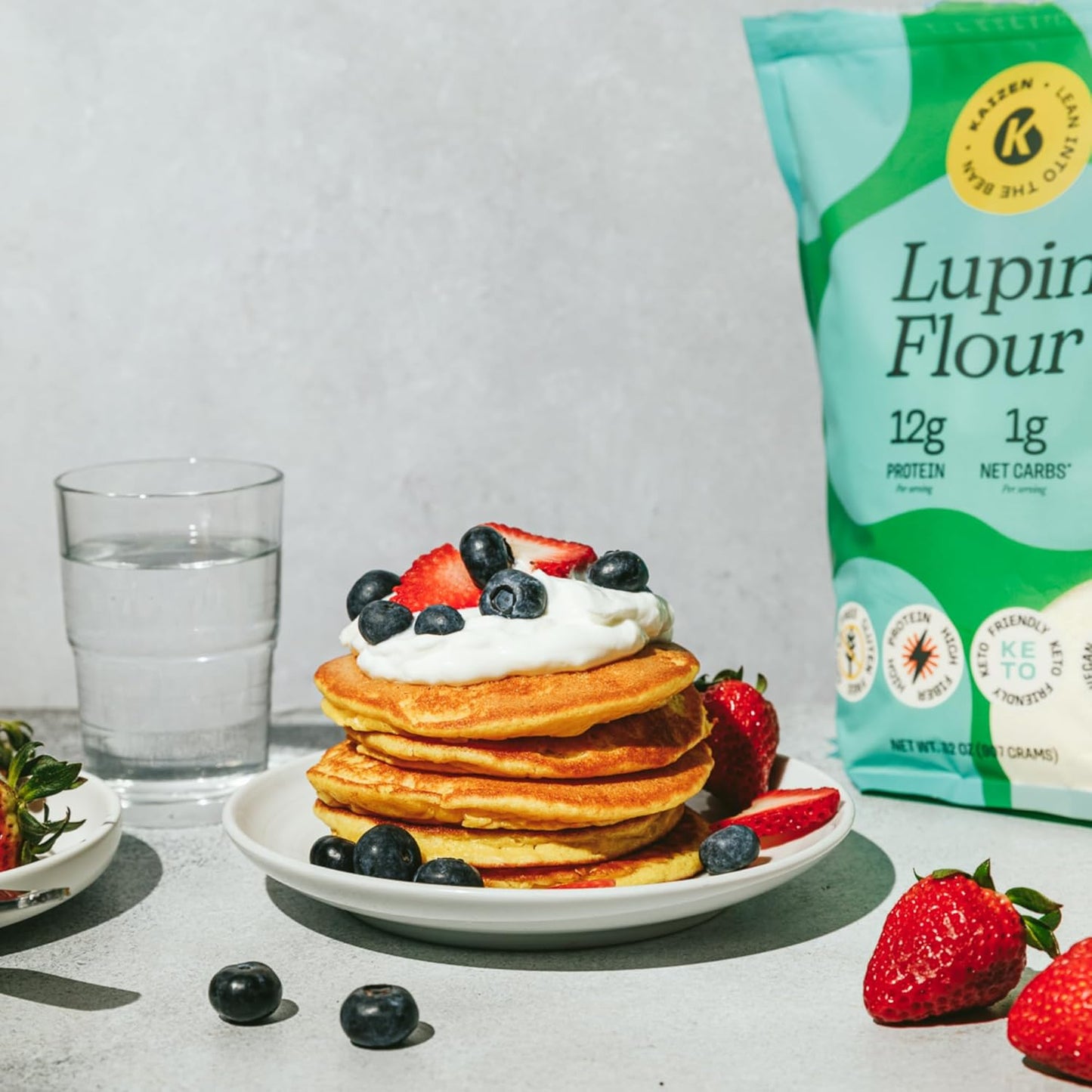 Kaizen Lupin Flour 2lbs – High Protein, Low Carb, Keto Friendly, Gluten Free Ground Lupini Flour – Non GMO, Vegan, Low Calorie, High Fiber Lupin Bean