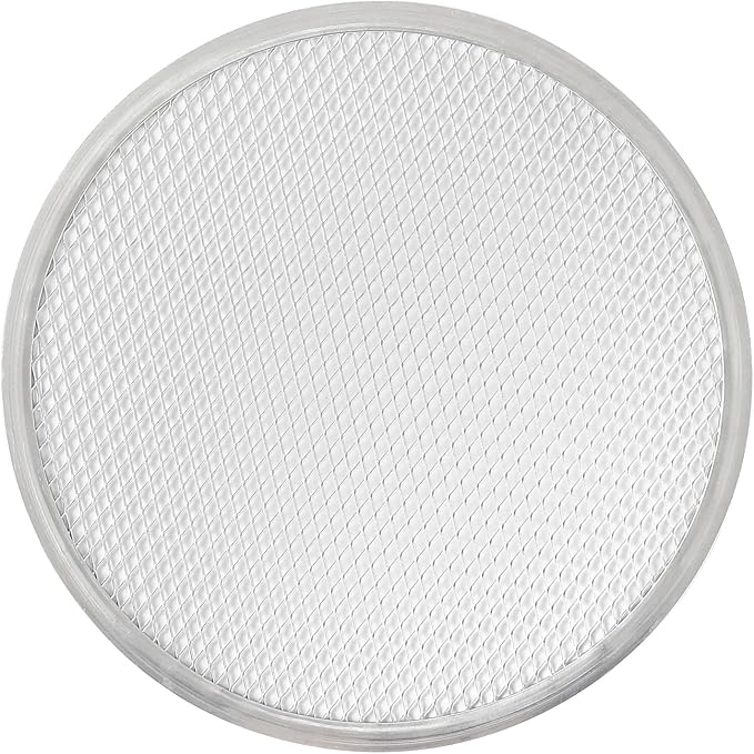 Restaurantware 11 Inch Aluminum Pizza Screen Pack of 12 Mesh Baking Tool For Crispy Crust, Lightweight Stackable Seamless Rim Rust-Resistant Baking Screen, Reusable for Pizzerias, Home Oven Use - Image 10