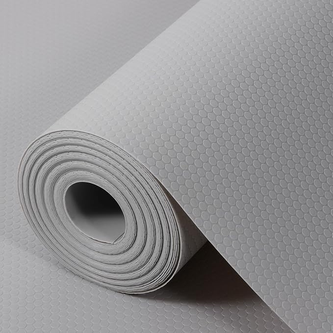 Kitchen Shelf Liner Non Adhensive,Cabinet Drawer Mat Gray 17.5"× 236.2" - Image 8