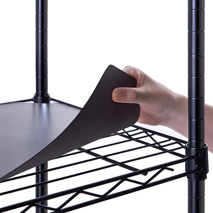 Poofzy Wire Shelf Liner 14" x 24", Set of 10 Black by Poofzy