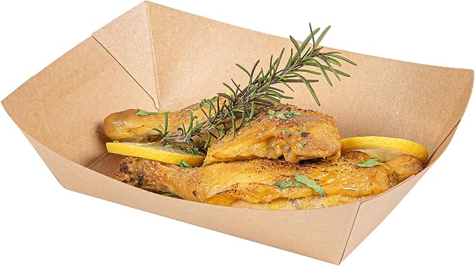 Restaurantware Kraft Paper lb Paper Food Tray Boat, 200 Pack - Image 8