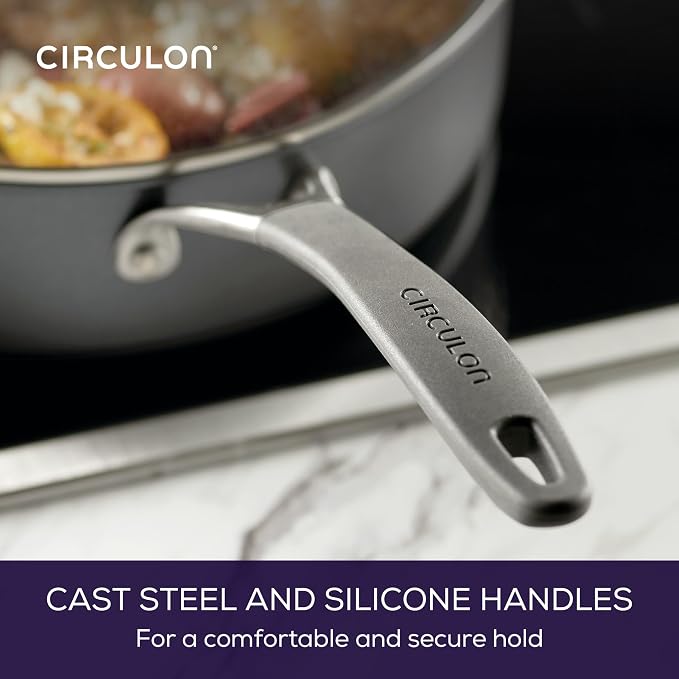Circulon A1 Series Nonstick Induction Sauté Pan with Lid, 5-Quart, Graphite - Image 6