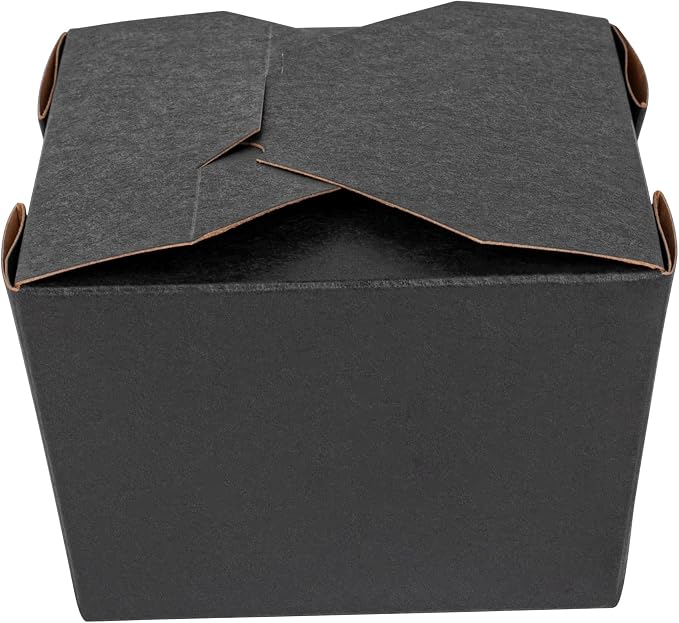 Restaurantware Bio Tek 30 Ounce Take Out Boxes 200 To Go Lunch Boxes - Tab-Lock Closure Heat-Tolerant Black Paper Disposable Lunch Boxes Greaseproof For Hot And Cold Foods - Image 15