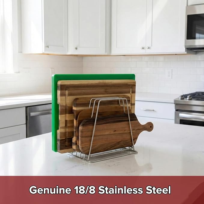 Thirteen Chefs Professional Kitchen Cutting Board Organizer, 1" Slot Stainless Steel Rack Fits Baking Sheets and Pans, NSF Approved for Commercial Restaurants - Image 8