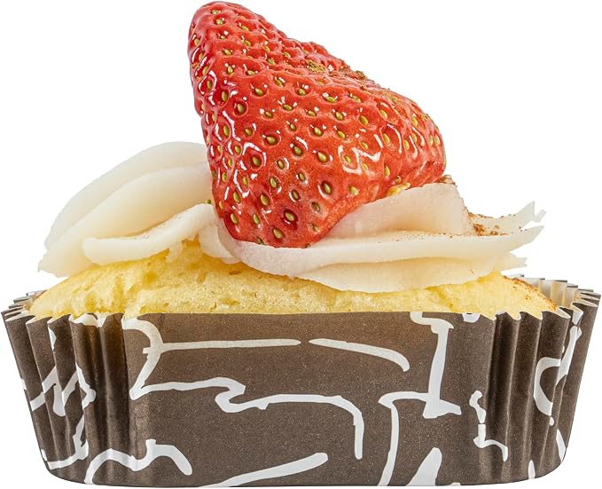 Restaurantware-Panificio 1.4 Ounce Baking Cups, 200 Ridged Cupcake Liners - Oven-Ready, Freezable, Brown And White Paper Muffin Cases, Disposable, Chocolate Wisp, For Wedding Parties, Baby Showers - Image 10