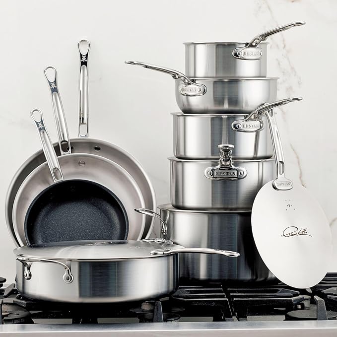 Thomas Keller Insignia by Hestan - Stainless Steel 11 Piece Cookware Set, Induction Cooktop Compatible - Image 2