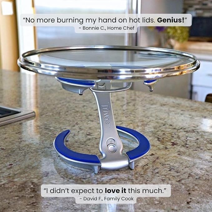 Trivae Pot Lid Holder – 4-in-1 Pot Lid Holder While Cooking, Pan Lid Holder, Trivet & Cake Stand – Versatile Kitchen Tool for Hot Pots, Serving & Display – Space-Saving, Heat-Resistant Stand - Image 3