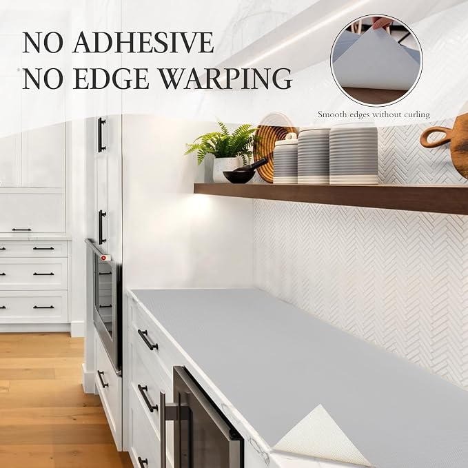 Beautysaid Shelf and Drawer Liner for Kitchen Cabinet Non Adhesive Non Slip - Image 5