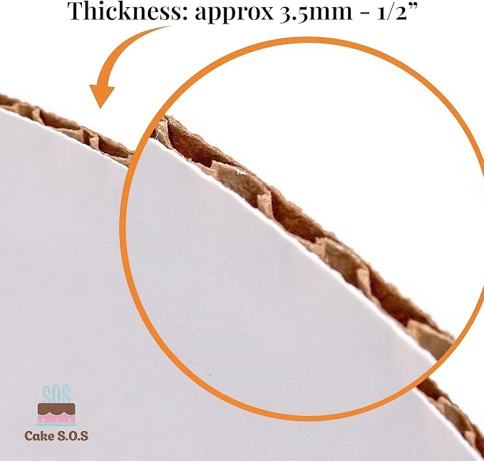 9 inch White Round Coated Cakeboard, Waxed Greaseproof, Disposable Cake Circle Sturdy Corrugated Base Boards Cardboard, Pack of 100 ct - Image 5