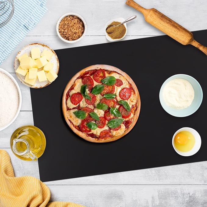 Silicone Mats for Kitchen Counter, Nonslip Silicone Mats for Crafts Countertop Protector Heat Resistant Mat (78.7” x 24” x 0.08”, Black) - Image 5