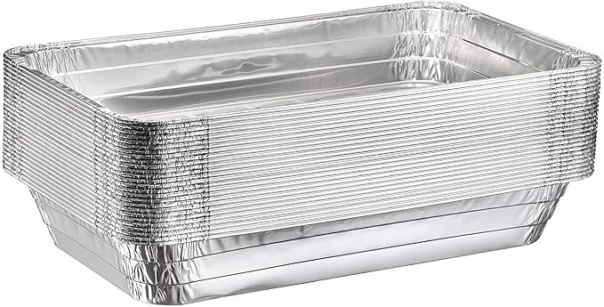 Full Size Deep Disposable Aluminum Steam Table Foil Pans with Lids 40 Count - Image 6