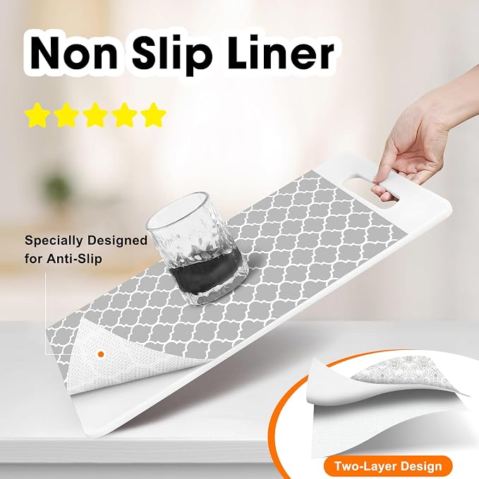 Drawer and Shelf Liner for Kitchen Cabinets Non-Adhesive Non-Slip - Image 2