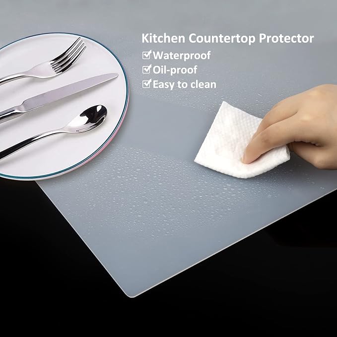 Silicone Mat Heat Resistant Mats for Countertop, Multipurpose Large Silicone Mats for Crafts Kitchen Workbench Size 48x24 inches Thick 2mm,Rolled Package,Translucent - Image 5
