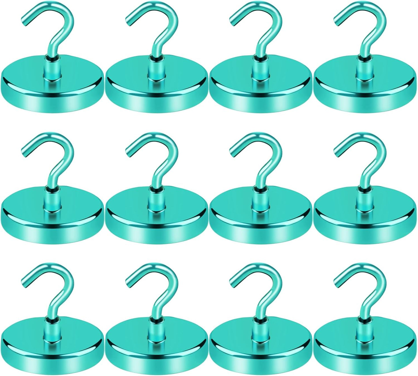 LOVIMAG Cruise Ship Essentials - 150Lbs Heavy Duty Green Magnetic Hooks for Cruise Cabins - 12 Pack