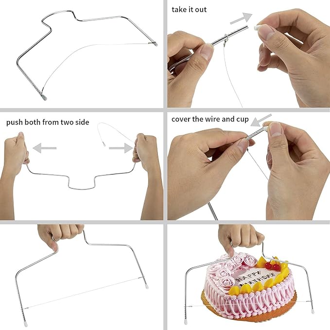 Cake Decorating Turntable,Cake Decorating Supplies with Decorating Comb/Icing Smoother(3pcs),2 Icing Spatula with Sided & Angled … - Image 5
