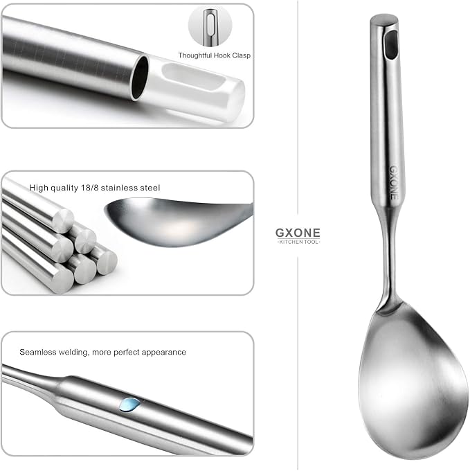 Large Serving & Cooking Spoon,for Cooking and Buffets,304 Stainless Steel - Image 3