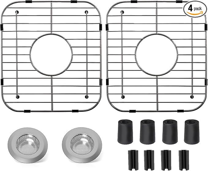 Stainless Steel Kitchen Sink Grid,13.2" x 11.6" x 1.2",2Pack by Suzlon