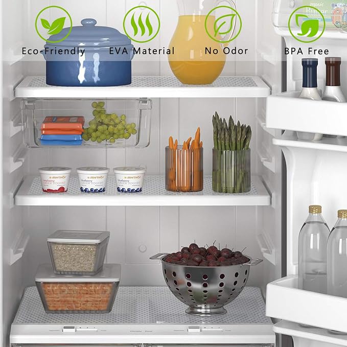 Shelf Liners for Kitchen Cabinets, 17.5"x 196.8" Non Stick Drawer Mat Clear - Image 2