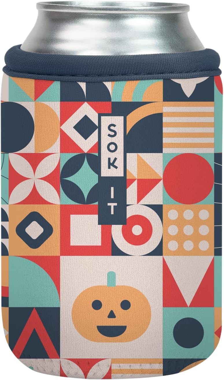 Sok It CanSok Sleeve for Beer & Soda Insulated Neoprene Cover (Patch Perfect, 12oz Can Sleeve)