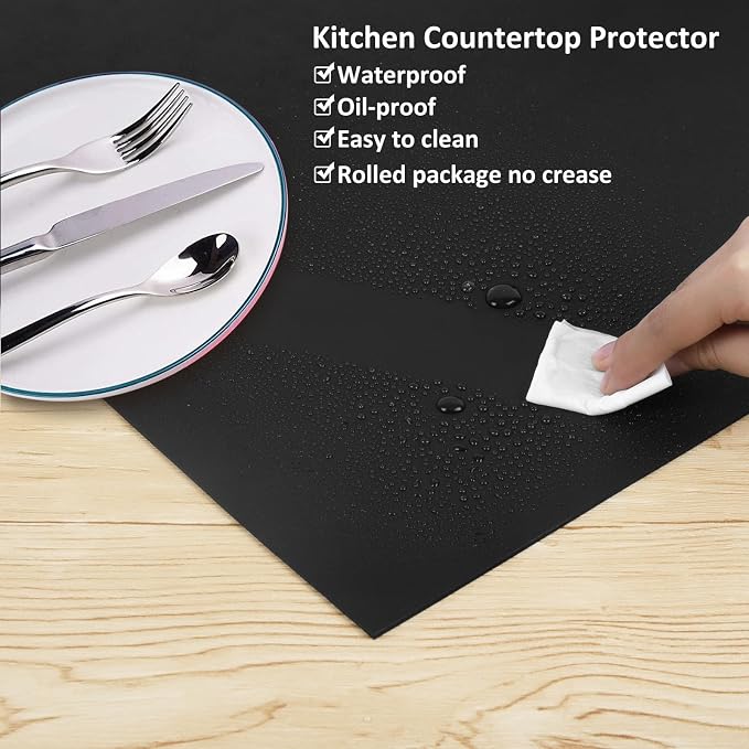 Extra Large Silicone Mat,Silicone Mats for Kitchen Counter Island Dinner Table Countertop Protector Heat Resistant Mat (120” x 48”, Black) - Image 4
