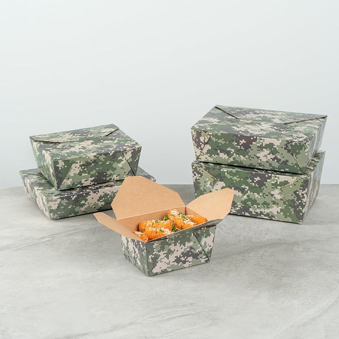Restaurantware 30 oz Paper Rectangle 1 Bio Box Take Out Container, 50 Ct - Image 9