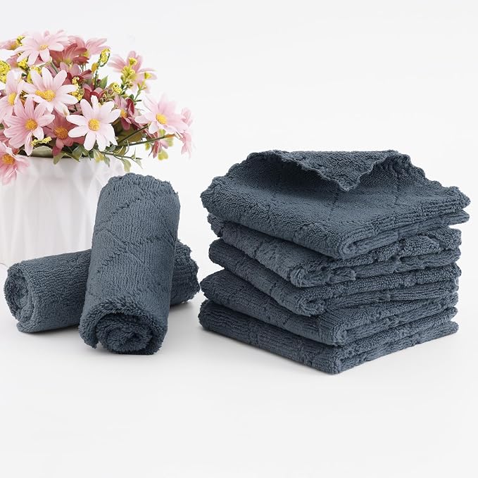 Homaxy 12 Pack Super Soft & Absorbent Dish Cloths, 10" x 10", Dark Grey - Image 6