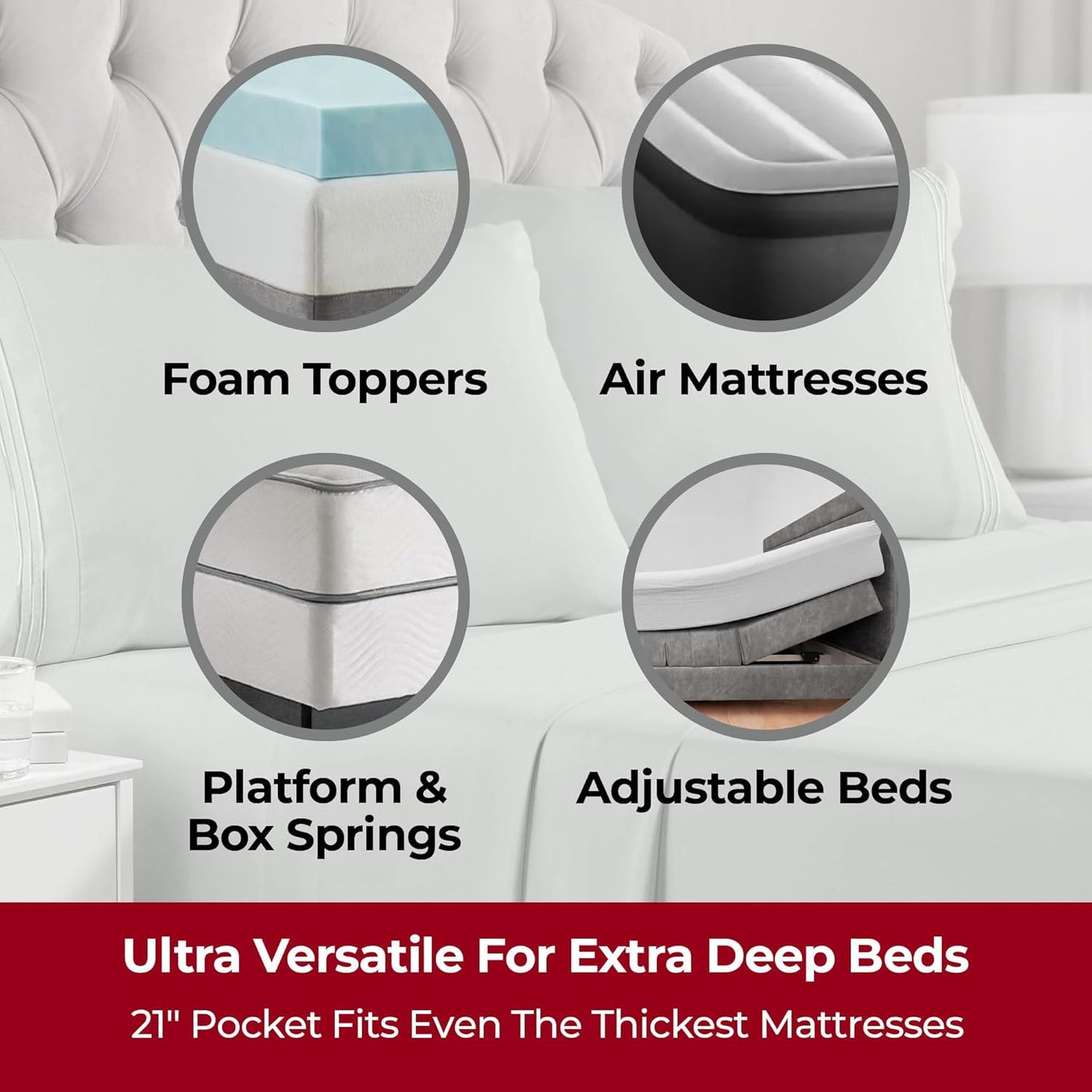 Mellanni Extra Deep California King Sheets - 4 PC Iconic Collection Bedding - Hotel Luxury, Ultra Soft, Cooling Bed Sheets - Wrinkle, Fade, Stain Resistant (Cal King, Spa Mint)