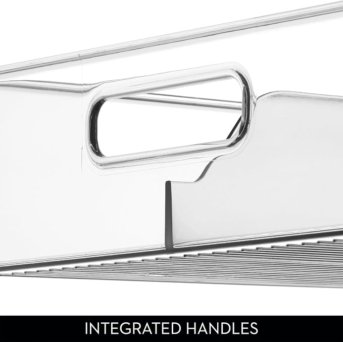iDesign Divided Pantry Bin with Handle, Clear - Image 5