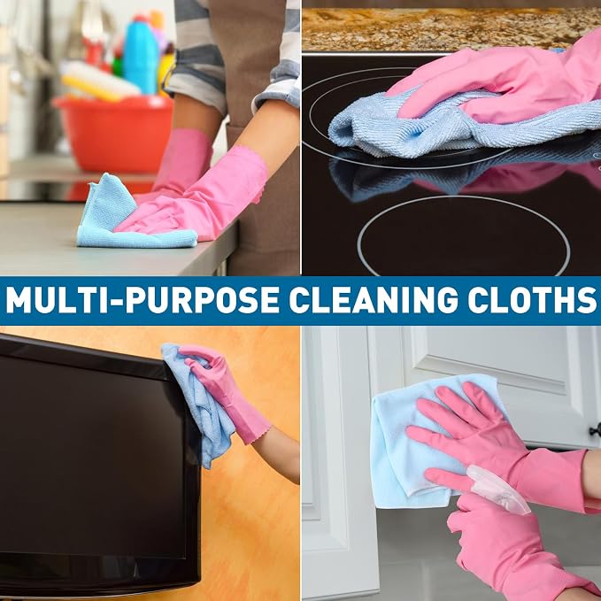 TEAWOO Microfiber Cleaning Cloths-50 Pack, Microfiber Towels Bulk - Image 5
