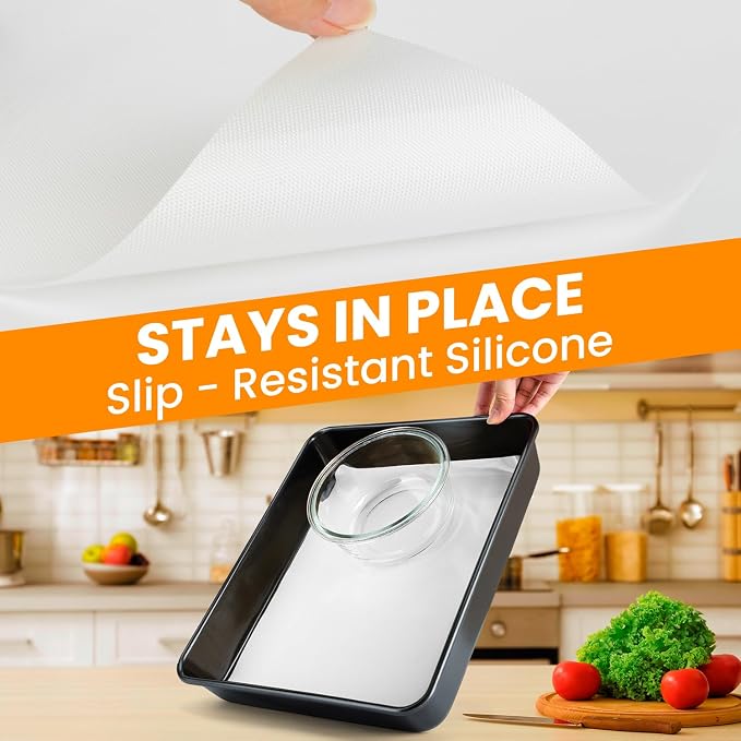 Cut to Size Silicone Baking Mat Roll - Best German Silicone - Non Stick Pastry Dough Rolling Mat, Heat Ressiatnt Air Fryer Freeze Dryer Mat, Non-slip Silicone Pan Liner - Image 5