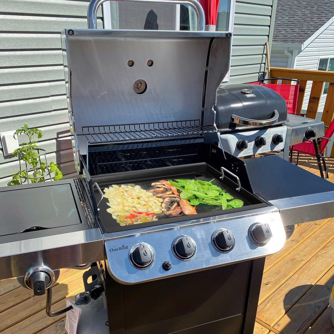 Full Size Griddle for Charbroil Performance 4 Burner, Flat Top Griddle for Charbroil Grill 463347017 463377017 463376018P2 463376117 463377117, Replacement Parts for G470-0002-W2 G470-0003-W1