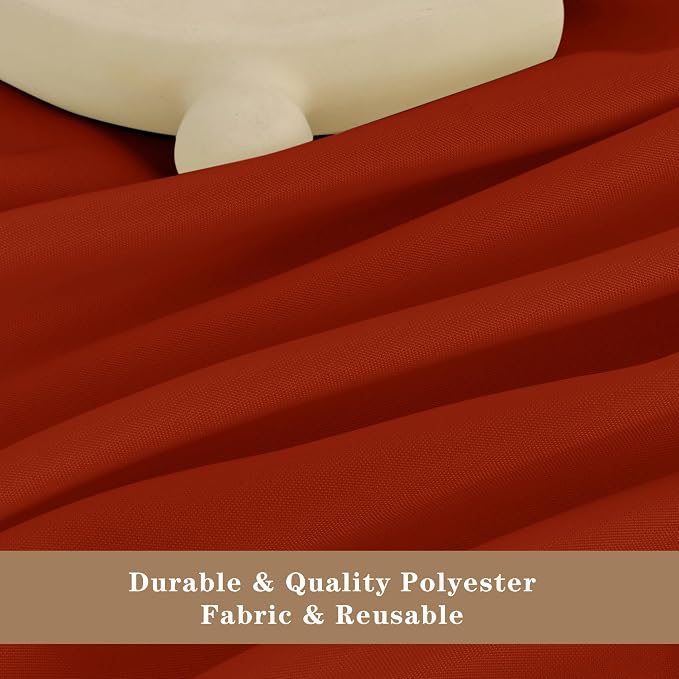 Fitable 6 Pack Rust Tablecloths 90x156 Inch for 8 Foot Rectangle Tables - Image 8