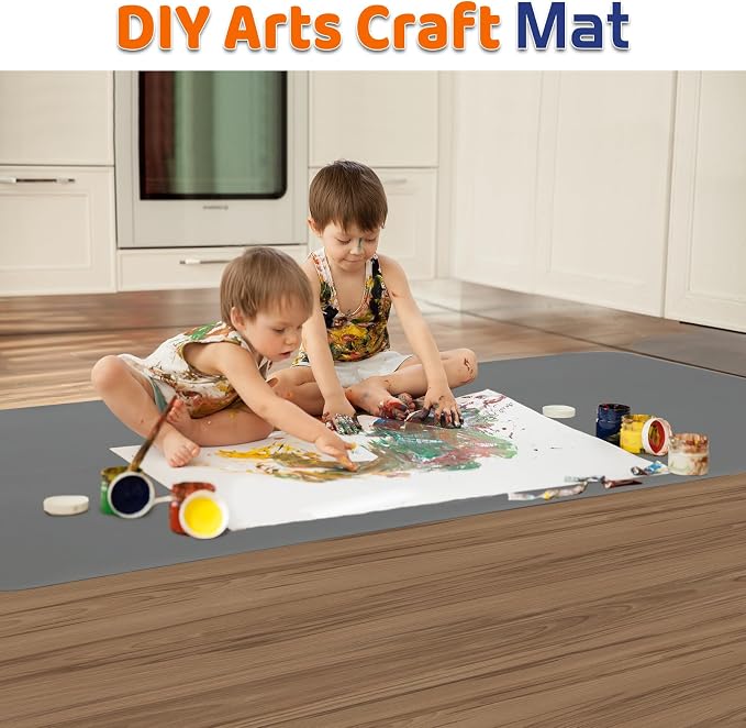 Warome Silicone Mat,78.7”x 23.6” Heat Resistant Mats for Countertop,Extra Large Countertop Protector Mat, Multi-functional Cuttable Kitchen Counter Mat, Silicone Mats for Kitchen Counter/Crafts- Grey - Image 7