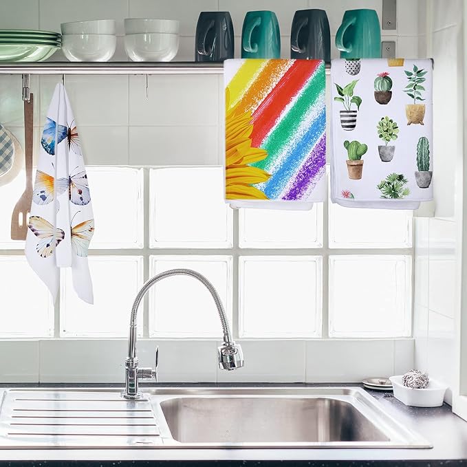 Patelai 3 Pieces Sublimation Blank Towels Microfiber Dishtowel Absorbent Multi Purpose Kitchen Dish Towels DIY Dishcloth Bathroom Towel for Fall Christmas Kitchen Home Decor, 16 x 24 Inch - Image 5