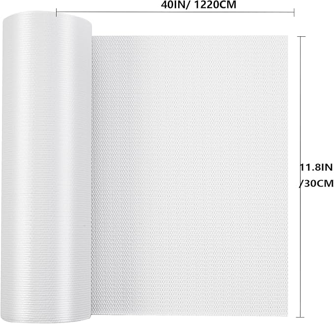 Shelf Liner, 11.8 Inches x 40 FEET Non-Slip Kitchen Cabinet Liner, Washable Oil-Proof Non-Adhesive Contact Paper for Drawer, Cabinet, Shelves, Cupboard, Refrigerator, Storage, Desks, Countertop - Image 5